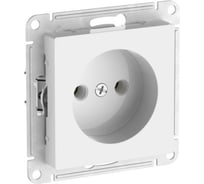 Розетка без заземления без шторок Systeme Electric ATLASDESIGN, 16 А, мех., быстрозажимная клемма, БЕЛЫЙ ATN000141S