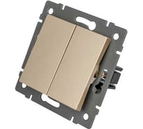 Механизм выключателя двухклавишный Arlight непроходной SWT-MK02-PL-GD-V 1шт 0 049890