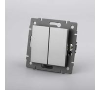 Механизм выключателя двухклавишный Arlight непроходной SWT-MK02-PL-GR-V 1шт 0 049889