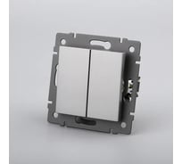 Механизм выключателя двухклавишный Arlight самовозвратный SWT-MKR2-PL-GR-V 1шт 0 049885