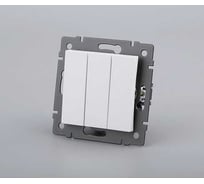 Механизм выключателя трехклавишный Arlight непроходной SWT-MK03-PL-WH-V 1шт 0 049896