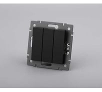 Механизм выключателя трехклавишный Arlight непроходной SWT-MK03-PL-BK-V 1шт 049897