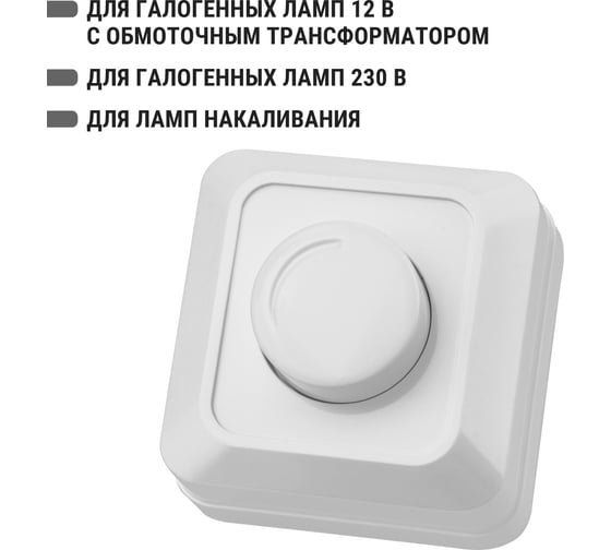 Поворотный светорегулятор TDM ELECTRIC RL 600Вт IP20 белый "Ладога" SQ1801-0109