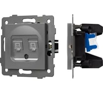 Механизм компьютерной розетки Arlight двойной SCT-MPC2-PL-GR-V 1шт 0 49851