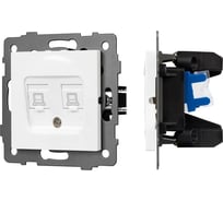 Механизм компьютерной розетки Arlight двойной SCT-MPC2-PL-WH-V 1шт 0 49854