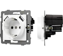 Механизм розетки с быстрой USB зарядкой Arlight SCT-MUAC-PL-WH-V 1шт 0 049822