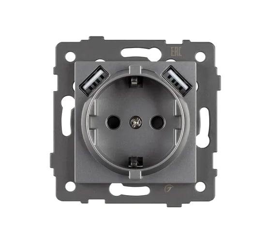 Механизм розетки с USB зарядкой Arlight SCT-MUAA-PL-GR-V 1шт 0 49820