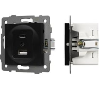 Механизм USB розетки Arlight SCT-MUAC-PL-BK-V 1шт 0 049838