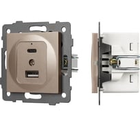 Механизм USB розетки Arlight SCT-MUAC-PL-GD-V 1шт 0 049841