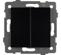 Механизм выключателя двухклавишный проходной Arlight SWT-MKP2-PL-BK-V 1шт 0 049893