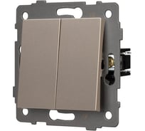 Механизм выключателя двухклавишный проходной Arlight SWT-MKP2-PL-GD-V 1шт 049895