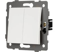 Механизм выключателя двухклавишный проходной Arlight SWT-MKP2-PL-WH-V 1шт 0 049892