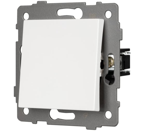 Механизм выключателя одноклавишный проходной Arlight SWT-MKP1-PL-WH-V 1шт 0 49871