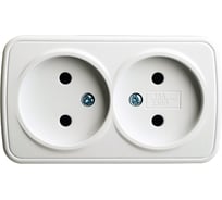 Розетка накладная STEKKER Basic 2-местная, б/з, 250В, 16А PST10-502-20 50075