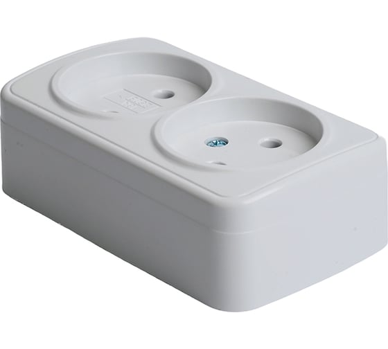 Розетка накладная STEKKER Basic 2-местная, б/з, 250В, 16А PST10-502-20 50075