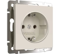 Розетка WERKEL с заземлением, шторками и usb тип a+c, айвори матовый a069611