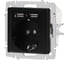 Розетка Intro Accent 641005, PE Schuko со шторками, 16А 250В 2хUSB, IP20, СУ, антрацит Б0063698 4