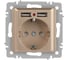 Розетка Intro Accent 641004, PE Schuko со шторками, 16А 250В 2хUSB, IP20, СУ, шампань Б0063696 1