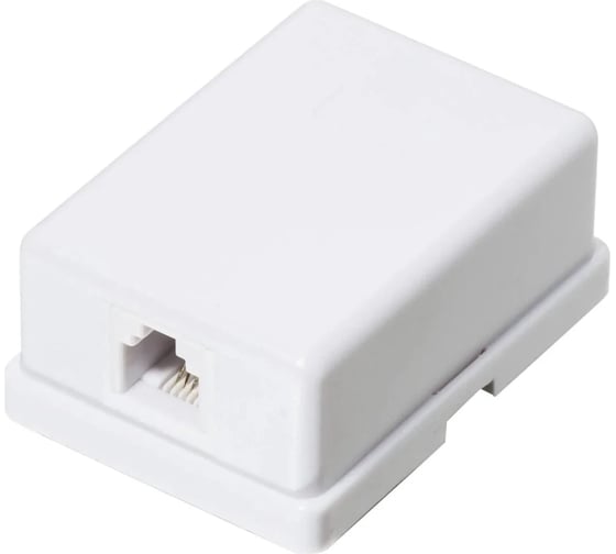 Розетка телефонная RETIC на 1 порт, RJ-11 6p4c, на плате, 10 шт J-6P4C-1P-TWCS/10