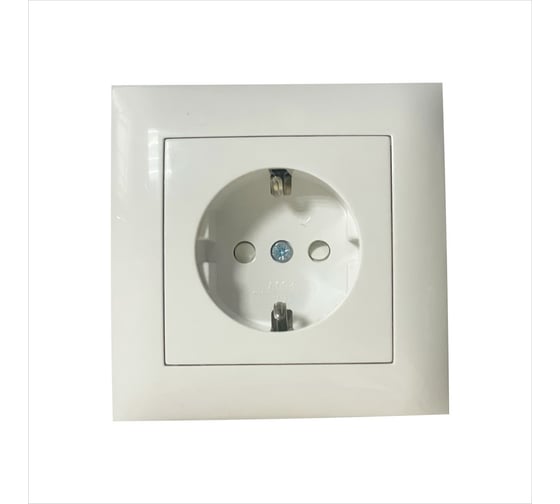 Розетка ARTSUN STANDARD, заземление, белая, защита от детей, 10 шт 01-0203-01 1