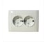 Розетка двойная ARTSUN STANDART , заземление, белая, защита от детей, 10 шт 01-0204-01 1