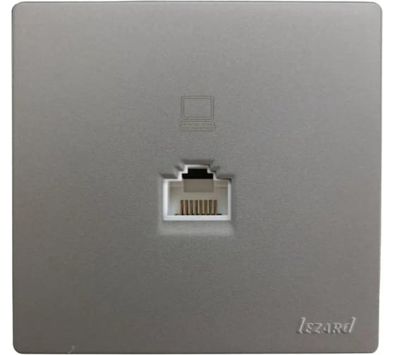 Розетка компьютерная Lezard LETO платина 752-3500-139 1