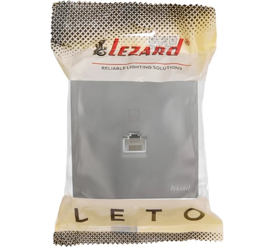 Розетка компьютерная Lezard LETO платина 752-3500-139
