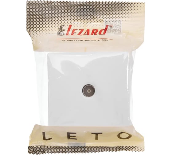 Розетка ТВ Lezard LETO проходная, белый 752-0200-129