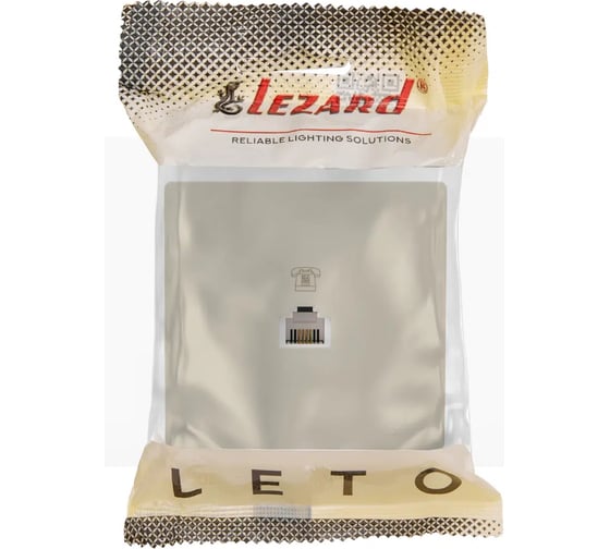 Розетка телефонная Lezard LETO евро, крем 752-0300-137