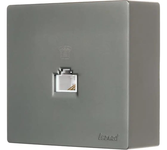 Розетка телефонная Lezard LETO евро, платина 752-3500-137