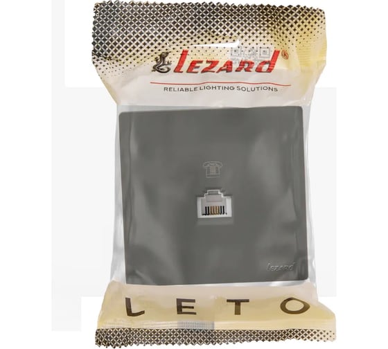 Розетка телефонная Lezard LETO евро, платина 752-3500-137