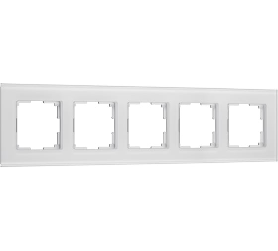 Рамка Werkel на 5 постов Senso W0053101 (белый, стекло soft-touch) a0 a069968 1