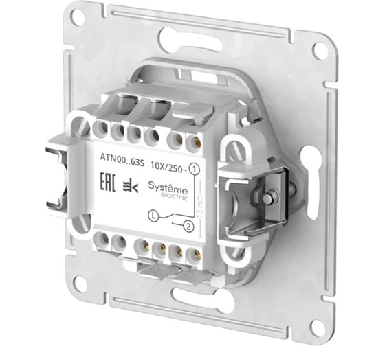 1-клавишный переключатель с подсветкой Systeme Electric ATLASDESIGN сх.6а, 10АХ, мех., быстрозажим. клем., ИЗУМРУД ATN000863S