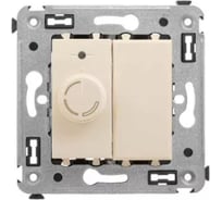 Диммер поворотный в стену DKC Avanti, Ванильная дымка, 1 шт. 4405133