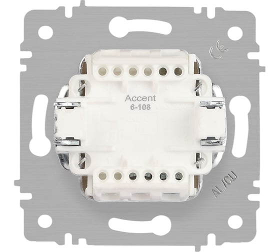Переключатель перекрестный Intro Accent 6-108-07, 10А250В, IP20, СУ, графит Б0063592