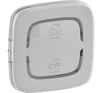 Лицевая панель Legrand Valena ALLURE MyHome для механизмов BUS/SCS, С символом GEN-On-Off, 2 модуля, Алюминий 755369
