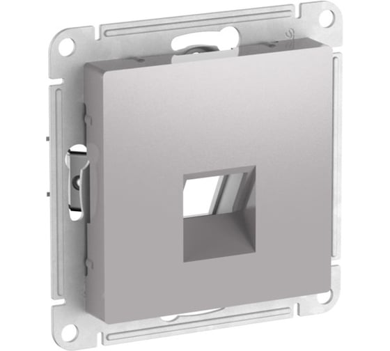 Накладка Systeme Electric ATLASDESIGN для информационных функций типа Keystone, АЛЮМИНИЙ ATN000384