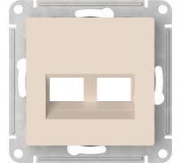 Накладка двойная Systeme Electric ATLASDESIGN для информационных функций типа Keystone, БЕЖЕВЫЙ ATN000290