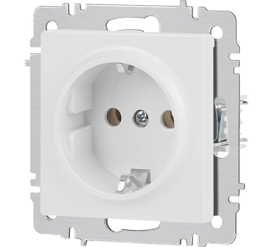 Розетка Intro Accent 620201М 2PE Schuko, 16А, 250В, IP20, СУ, белый матовый Б0063681