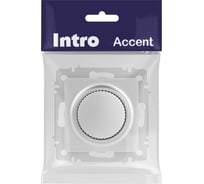 Светорегулятор Intro Accent 640103 поворотный, 600Вт 230В, IP20, СУ, алюминий Б0063674
