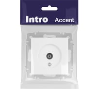 Розетка Intro Accent 630101М TV одиночная, IP20, СУ, белый матовый Б0063603