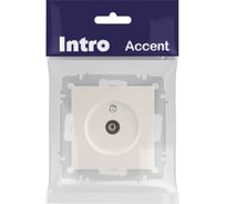 Розетка Intro Accent 630106 TV одиночная, IP20, СУ, перламутр Б0063613