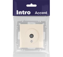Розетка Intro Accent 630102 TV одиночная, IP20, СУ, слоновая кость Б0063605