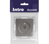 Розетка Intro Accent 630109 TV одиночная, IP20, СУ, титан Б0063618