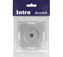 Розетка Intro Accent 630103 TV одиночная, IP20, СУ, алюминий Б0063607