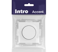 Светорегулятор Intro Accent 640101М поворотный, 600Вт 230В, IP20, СУ, белый матовый Б0063671