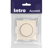 Светорегулятор Intro Accent 640102 поворотный, 600Вт 230В, IP20, СУ, слоновая кость Б0063672