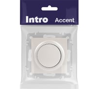 Светорегулятор Intro Accent 640106 поворотный, 600Вт 230В, IP20, СУ, перламутр Б0063680