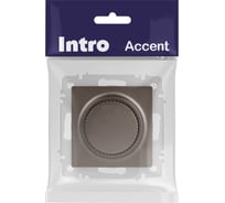 Светорегулятор Intro Accent 640108 поворотный, 600Вт 230В, IP20, СУ, бронза Б0063684