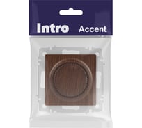 Светорегулятор Intro Accent 640110 поворотный, 600Вт 230В, IP20, СУ, венге Б0063687